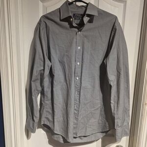 Polo Ralph Lauren Dress Shirt 16 34/35 Large Gray Long Sleeve Collared Button Up